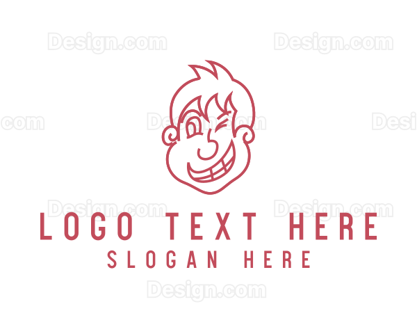 Quirky Boy Character Logo
