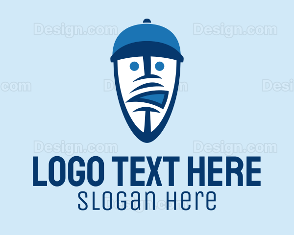 Football Fan Face Logo