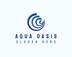 Ocean Wave Surf logo design