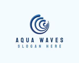 Ocean Wave Surf logo design