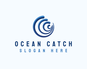 Ocean Wave Surf logo design