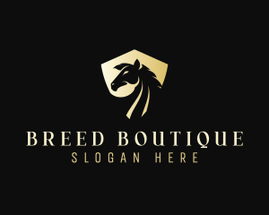 Golden Equine Horse logo design