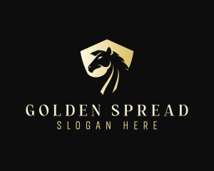 Golden Equine Horse logo design