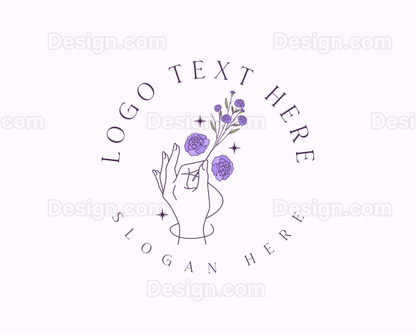 Florist Hand Flower Logo