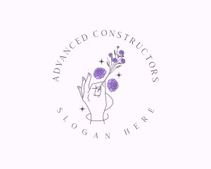 Florist Hand Flower Logo