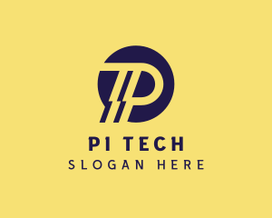 Tech Professional Letter P logo design