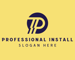 Tech Professional Letter P logo design