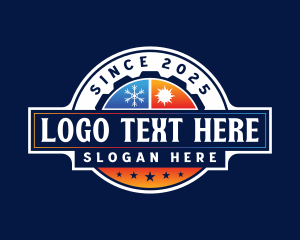 HVAC Sun Snowflake logo