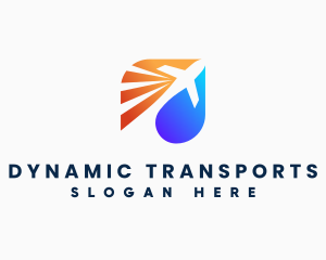 Transportation Plane Travel logo design