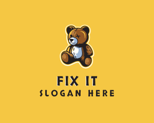 Stuffed Toy Bear logo design