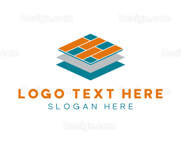 Brick Tile Flooring Logo