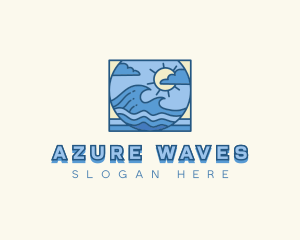 Waves Ocean Travel logo design