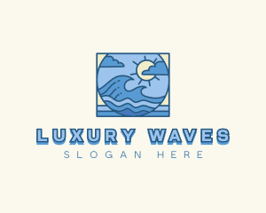 Waves Ocean Travel logo design