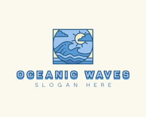 Waves Ocean Travel logo design