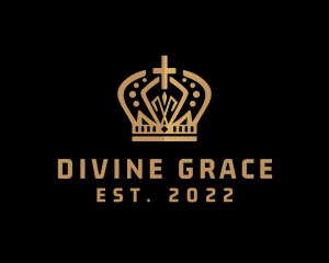 Golden Pope Crown logo design