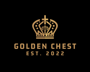 Golden Pope Crown logo design