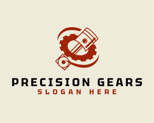 Piston Cog Gear logo design