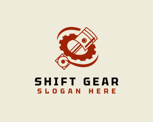 Piston Cog Gear logo design