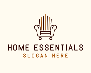 Armchair Outline Furniture logo design