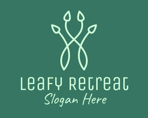 Simple Leaf Branch logo design