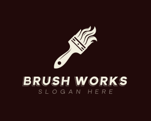 Repaint Paint Brush logo design