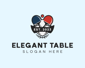 Table Tennis Sports Tournament logo design