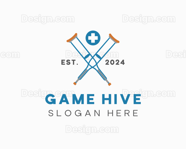 Medical Crutches Equipment Logo