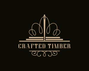 Crown Needle Sewing logo design