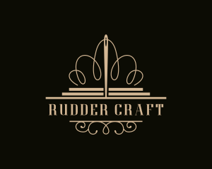 Crown Needle Sewing logo design