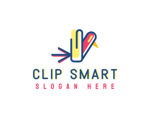 Office Clip Bird logo design