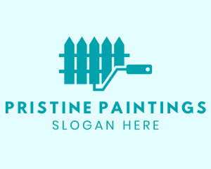 Fence Paint Roller logo design