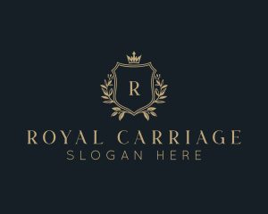 Wreath Royalty Shield logo design