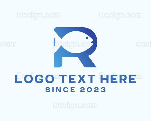 Fish Letter R Logo