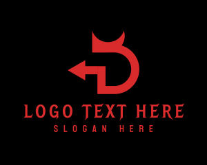 Red Devil Letter D  logo