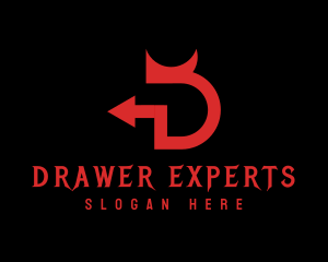 Red Devil Letter D  logo design