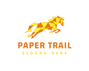 Stallion Paper Folding logo design