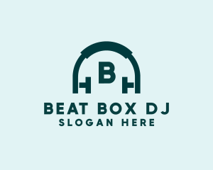 Headphones DJ Sound Broadcast logo design