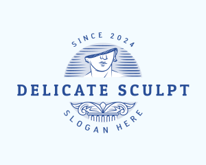 Greek Column Sculpture logo design