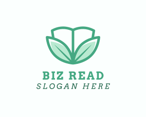 Green Leaves Wellness Book logo design