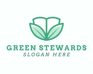 Green Leaves Wellness Book logo design