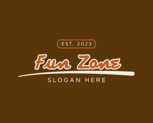 Retro Cursive Brand logo design