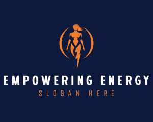 Female Electrical Energy logo design