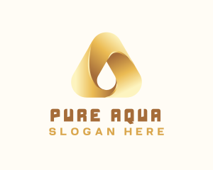 Gradient Water Drop logo design