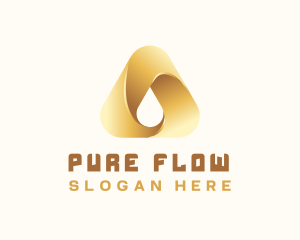 Gradient Water Drop logo design