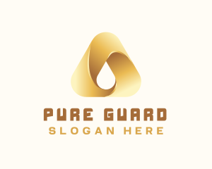 Gradient Water Drop logo design