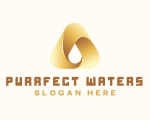 Gradient Water Drop logo design