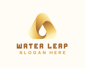 Gradient Water Drop logo design