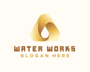 Gradient Water Drop logo design