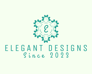 Elegant Floral Ornament Florist logo design