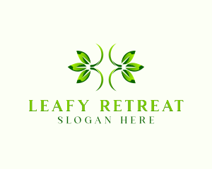 Natural Organic Herb Leaf logo design